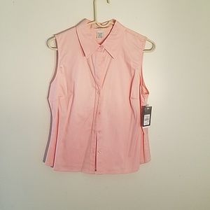 Pink button up blouse
